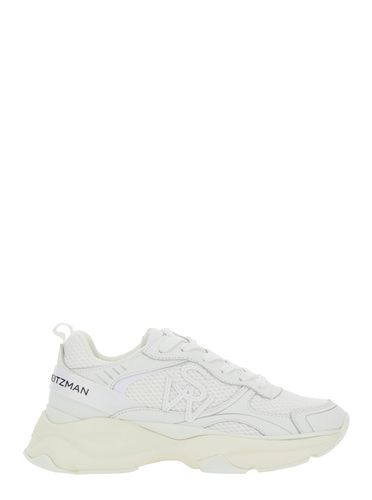 Sneakers With Logo Embroidery On The Side And Logo Patch On The Heel In Leather And Mesh Woman - Stuart Weitzman - Modalova