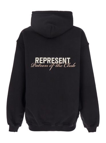 Patron Of The Club Hoodie With Front And Back Logo Print In Cotton Man - REPRESENT - Modalova