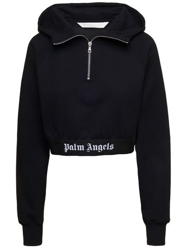 Palm Angels Logo Tape Hoodie - Palm Angels - Modalova