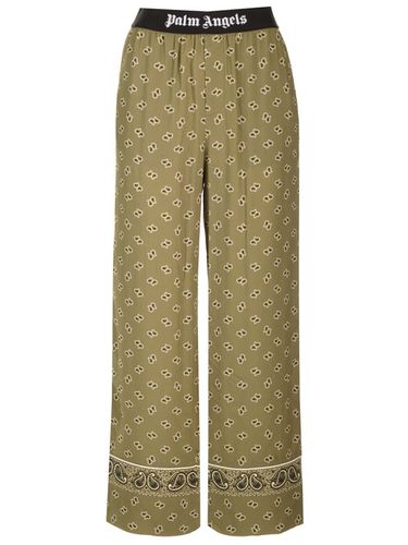 Straight Paisley Print Pants - Palm Angels - Modalova