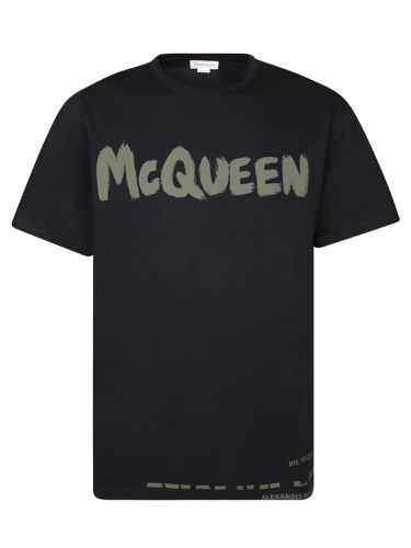 Graffiti /khaki T-shirt - Alexander McQueen - Modalova