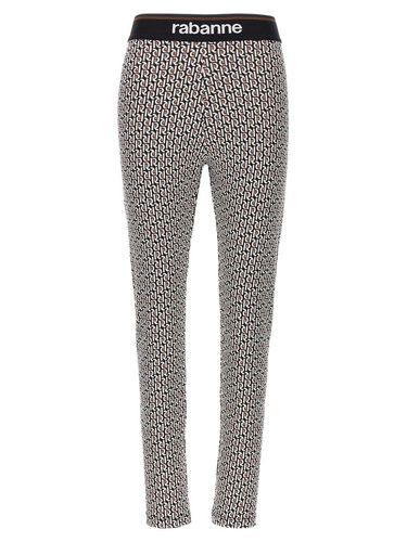 Monogram Jacquard Logo Waistband Leggings - Paco Rabanne - Modalova