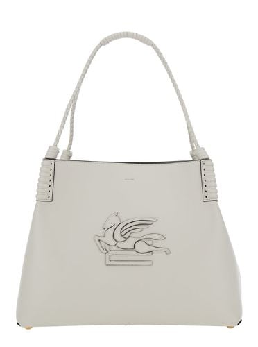 Libra Shoulder Bag With Maxi Logo On The Front In Leather Woman - Etro - Modalova