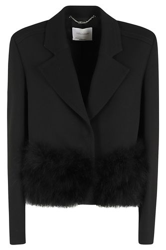 Blumarine Jacket Sable W Feath - Blumarine - Modalova