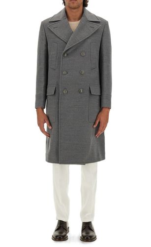 Double-breasted Long Coat - Brunello Cucinelli - Modalova