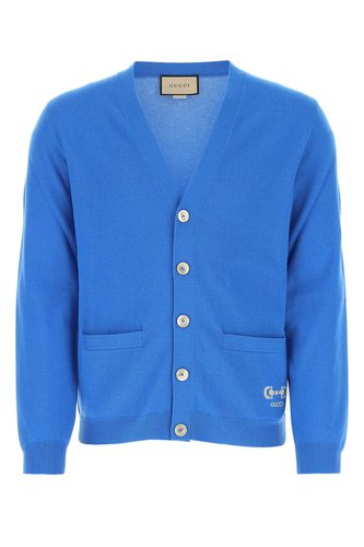 Gucci Blue Cashmere Cardigan - Gucci - Modalova