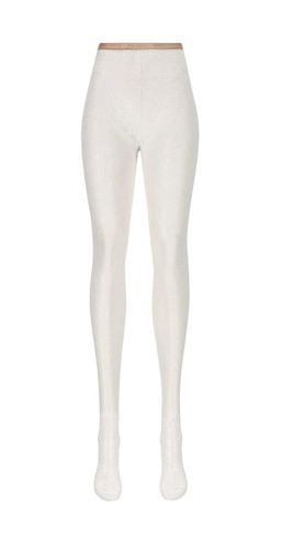 Logo Waistband Lace Detailed Tights - Valentino Garavani - Modalova