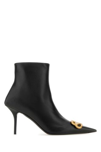 Black Leather Square Knife Ankle Boots - Balenciaga - Modalova