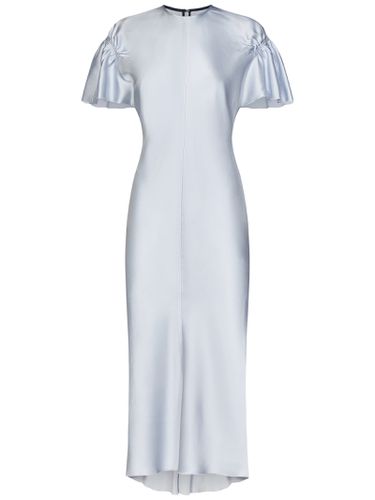 Gathered Sleeve Midi Dress Midi Dress - Victoria Beckham - Modalova