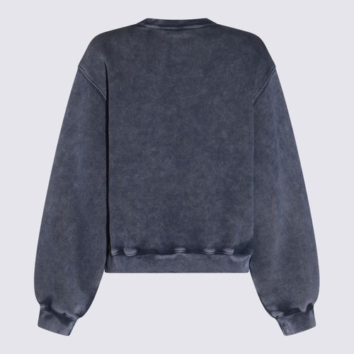 Acid Black Cotton Sweatshirt - Alexander Wang - Modalova