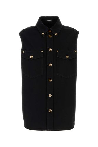 Versace Black Denim Vest - Versace - Modalova