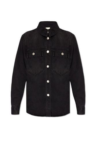 Shirt With Branded Buttons In Denim - Isabel Marant - Modalova