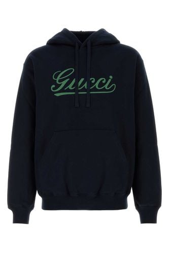 Gucci Dark Blue Cotton Sweatshirt - Gucci - Modalova