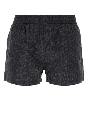 Printed Nylon Swimming Shorts - Off-White - Modalova