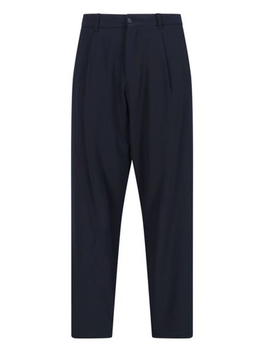 Virgin Wool Straight Pants - Giorgio Armani - Modalova