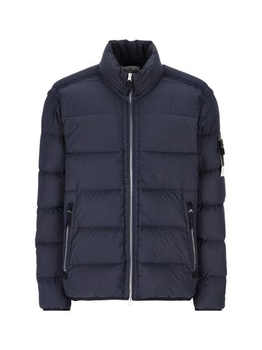 Quilted Down Jacket With Logo - Stone Island - Modalova