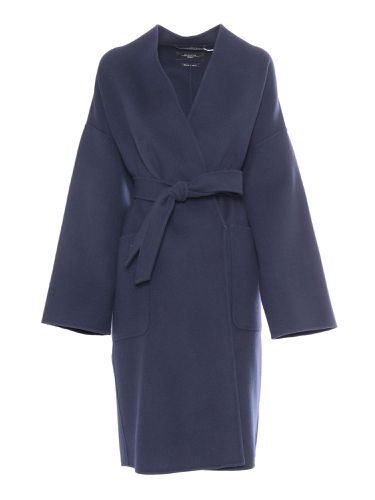 Weekend Max Mara Eris Navy Coat - Weekend Max Mara - Modalova