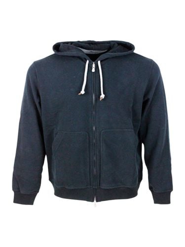 Hooded Sweatshirt With Drawstring And Zip Closure - Brunello Cucinelli - Modalova