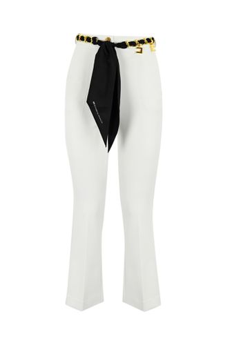 Crepe Trousers With Scarf Belt - Elisabetta Franchi - Modalova