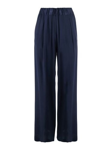 Jhonny Pants With Pleated Details And Elastic Waist In Silk Blend Woman - SEMICOUTURE - Modalova