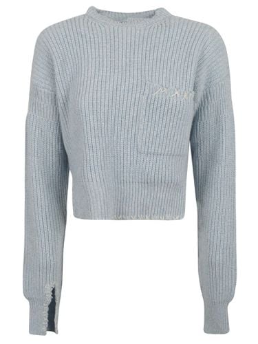 Exposed Stitched Side Slit Knit Sweater - Marni - Modalova