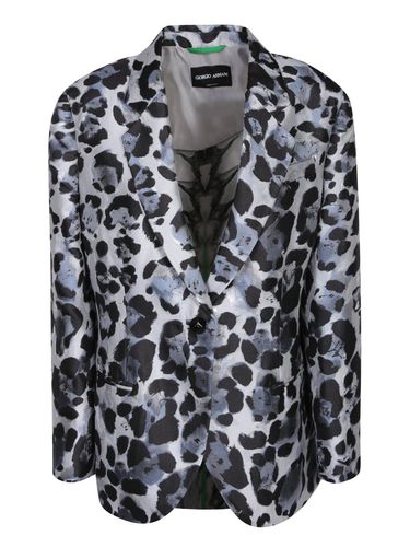 Leopard Printed Single-breasted Blazer - Giorgio Armani - Modalova
