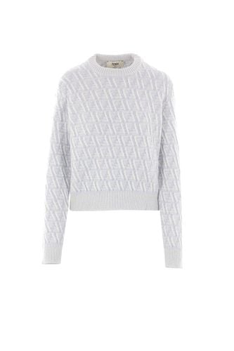 Monogrammed Crewneck Knitted Jumper - Fendi - Modalova