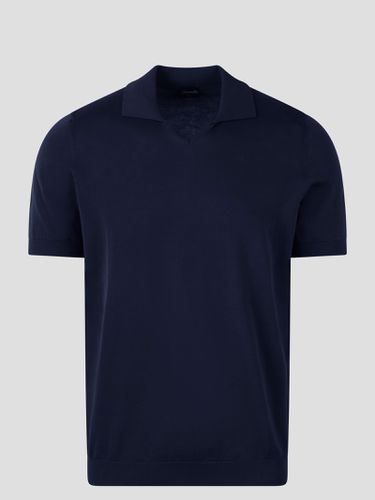 Buttonless Cotton Polo Shirt - Drumohr - Modalova