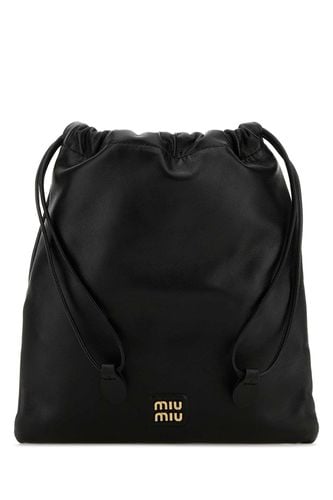 Miu Miu Black Nappa Leather Pouch - Miu Miu - Modalova