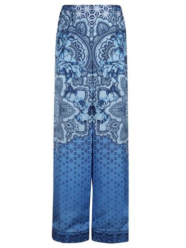 Graphic Printed Wide-leg Trousers - Alberta Ferretti - Modalova