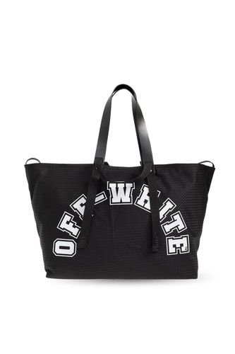 Logo Printed Mesh Top Handle Bag - Off-White - Modalova