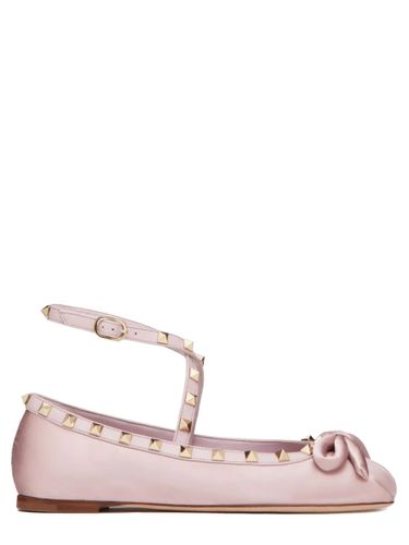 Satin rockstud Ballerina - Valentino Garavani - Modalova