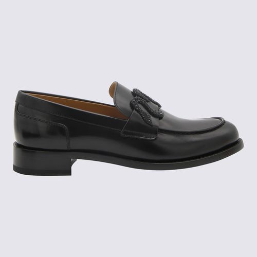 Black Leather Loafers - René Caovilla - Modalova