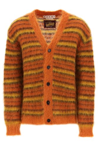 Embroidered Mohair Blend Fuzzy-wuzzy Cardigan - Marni - Modalova