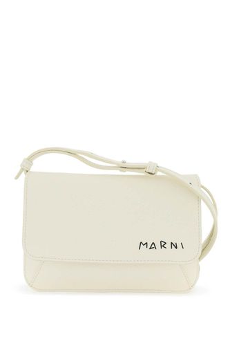 Logo Embroidered Foldover Top Shoulder Bag - Marni - Modalova