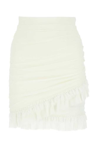 Balmain White Crepe Mini Skirt - Balmain - Modalova