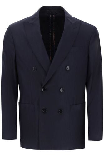 Stripe Wool Double-breasted Blazer - Etro - Modalova