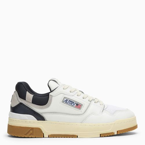 White/blue Leather And Suede Clc Trainer - Autry - Modalova