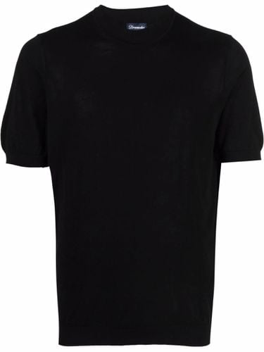 Drumohr Black Cotton T-shirt - Drumohr - Modalova