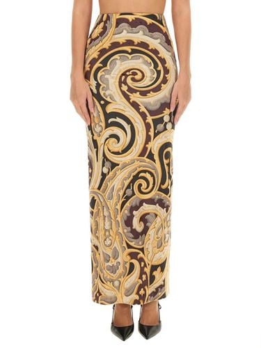 Paisley-printed Velvet Maxi Skirt - Etro - Modalova