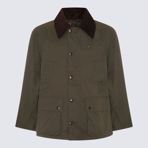 Khaki Cotton Blend Bedale Coat - Barbour - Modalova