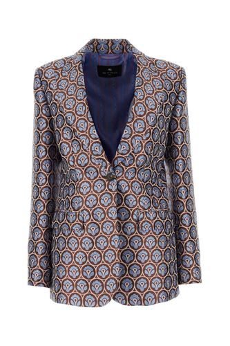 Floral Jacquard Single-breasted Blazer - Etro - Modalova