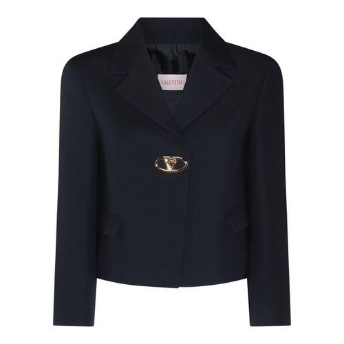 Valentino Logo Plaque Long-sleeved Jacket - Valentino Garavani - Modalova