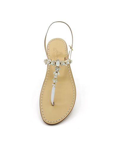 Napoli White Jewel Sandals - Dea Sandals - Modalova