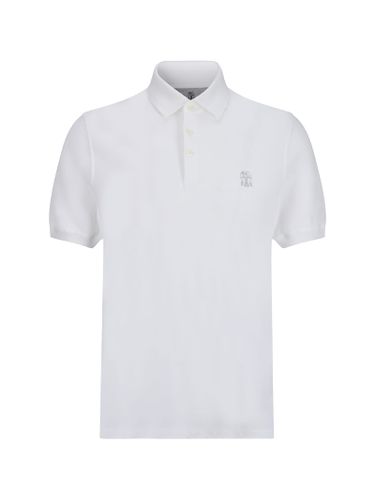 Logo Print Polo Shirt - Brunello Cucinelli - Modalova