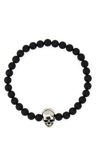 Black Beads Skull Bracelet - Alexander McQueen - Modalova