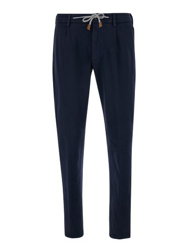 Jogger Pants With Drawstring In Stretch Cotton Man - Eleventy - Modalova