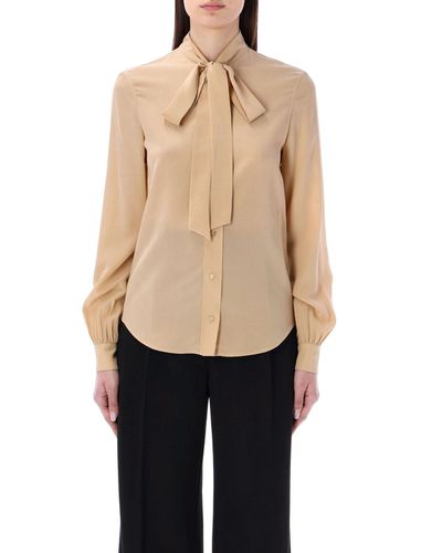 Pussy-bow Long-sleeved Shirt - Saint Laurent - Modalova
