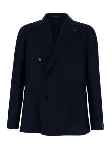 Double Breasted Jacket In Cashmere Man - Tagliatore - Modalova