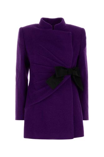 Purple Wool Blend Blazer - Valentino Garavani - Modalova